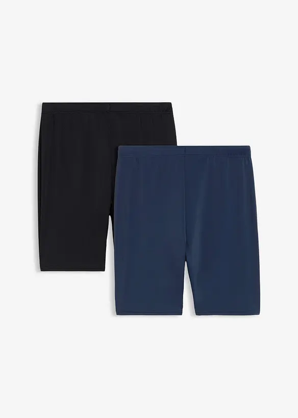 Badshorts med l&aring;nga ben och tajt modell (2-pack), bonprix