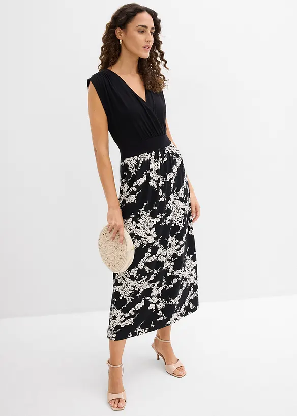 Jerseykl&auml;nning i viskosmix, bonprix