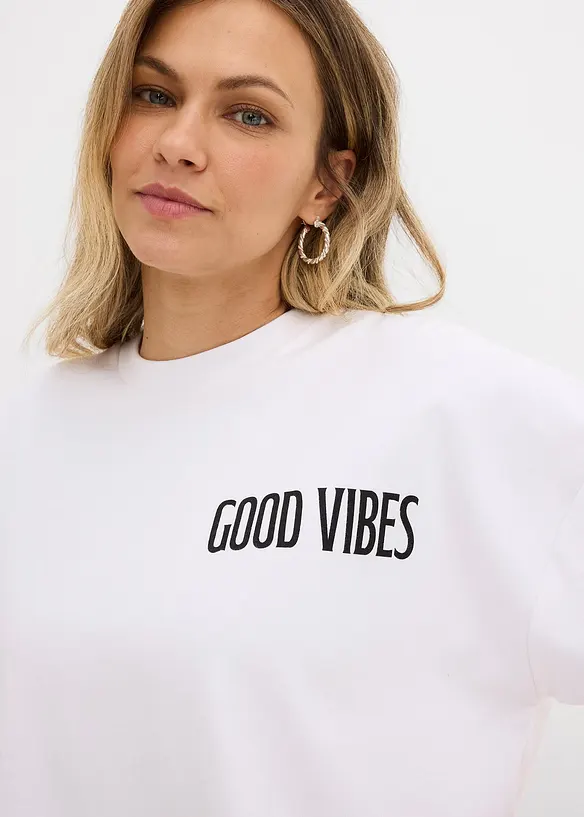 Oversizetopp av ekologisk bomull, bonprix