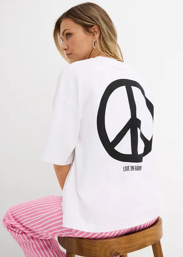 Oversizetopp av ekologisk bomull, bonprix