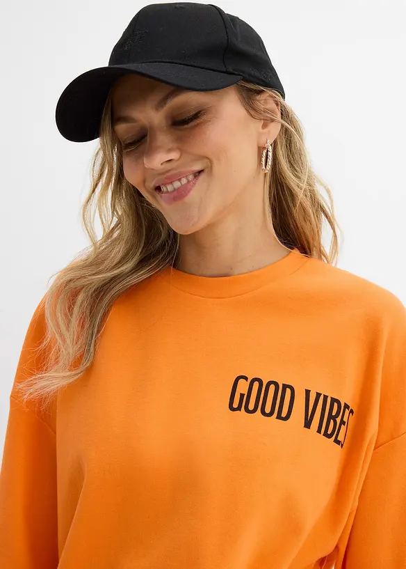 Oversizetopp av ekologisk bomull, bonprix