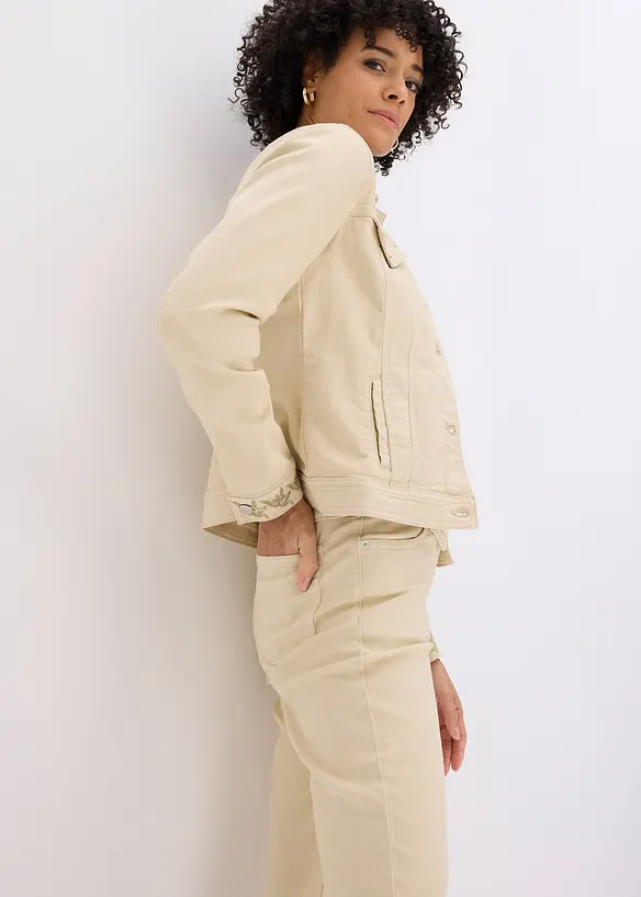 Twilljacka med broderi, bonprix