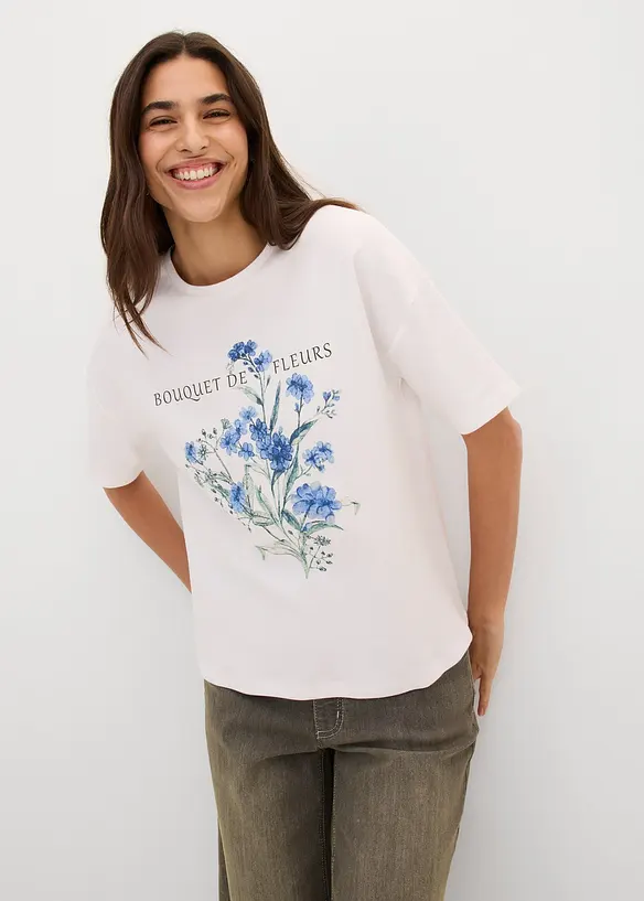 Ledig T-shirt i bomull, bonprix