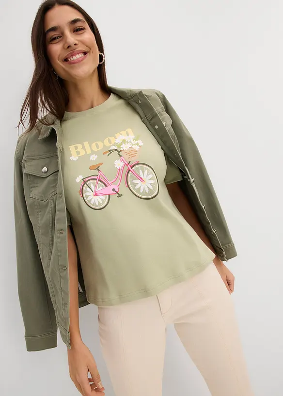 Ledig T-shirt i bomull, bonprix