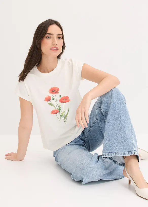 Topp i elastisk bomullsmix, bonprix