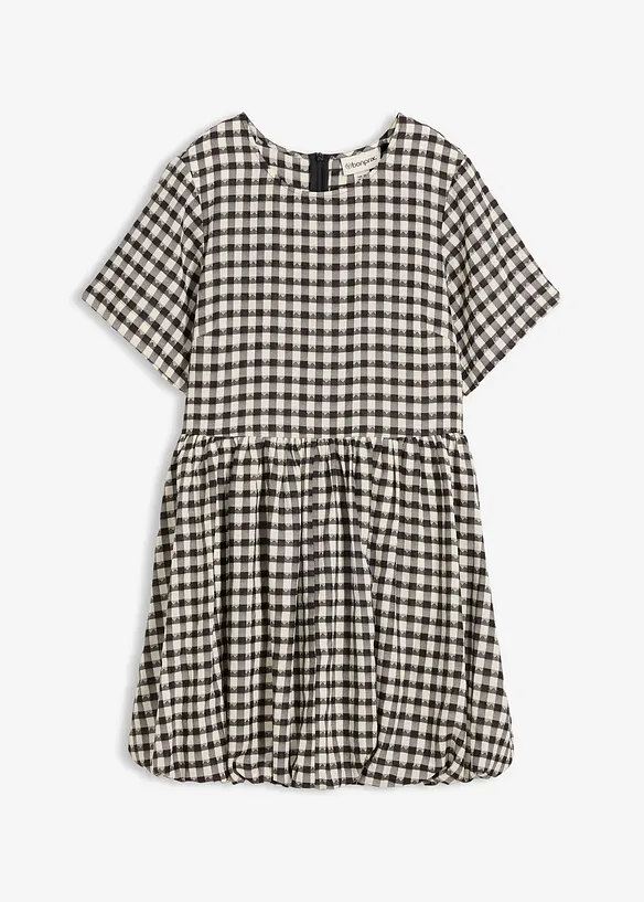 Kort kl&auml;nning med ballongformad nederkant, bonprix