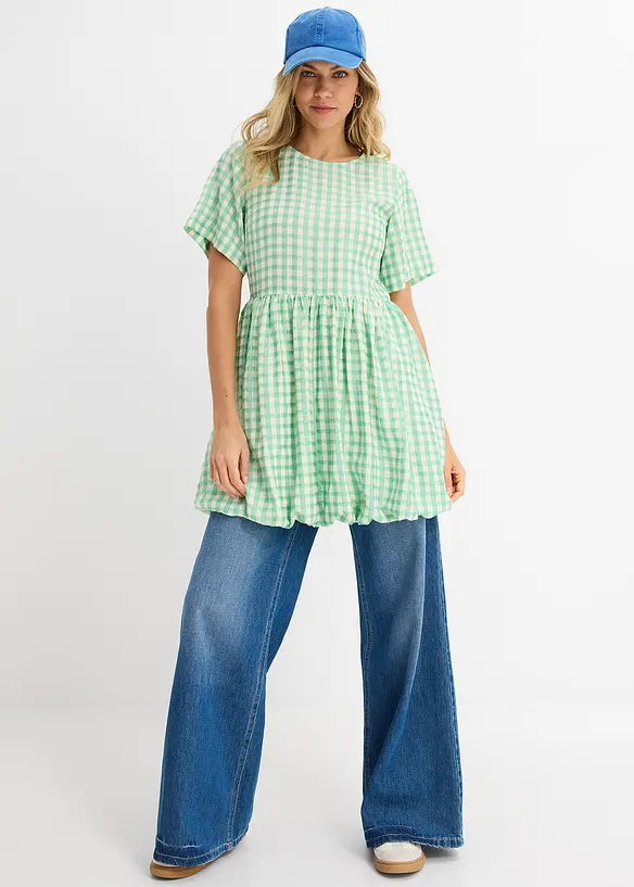 Kort kl&auml;nning med ballongformad nederkant, bonprix