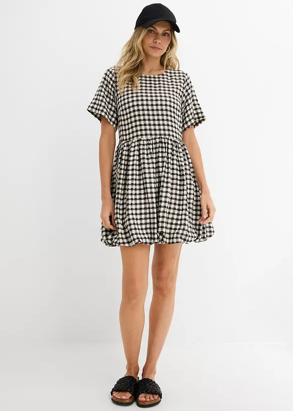 Kort kl&auml;nning med ballongformad nederkant, bonprix