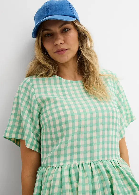 Kort kl&auml;nning med ballongformad nederkant, bonprix