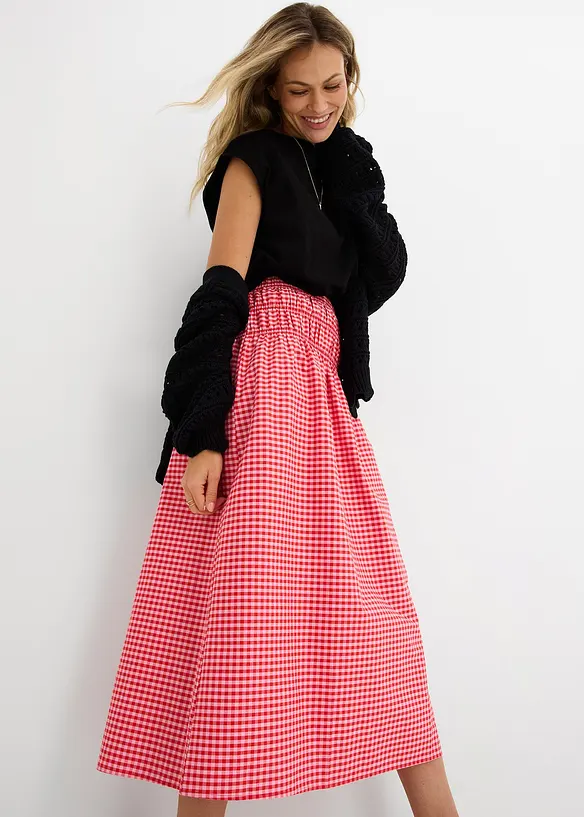 Maxikjol av elastisk bomullsmix, bonprix