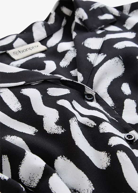 Skjortblus i f&ouml;ljsam viskos, bonprix