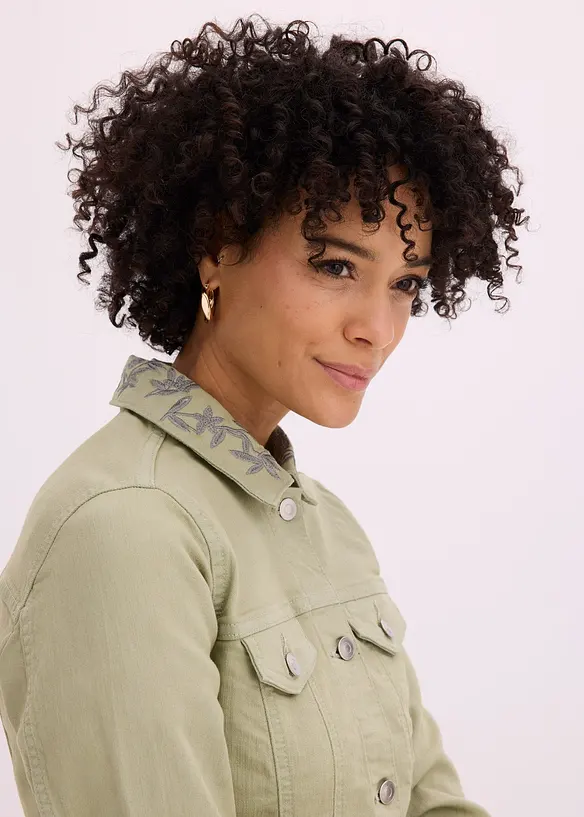 Twilljacka med broderi, bonprix