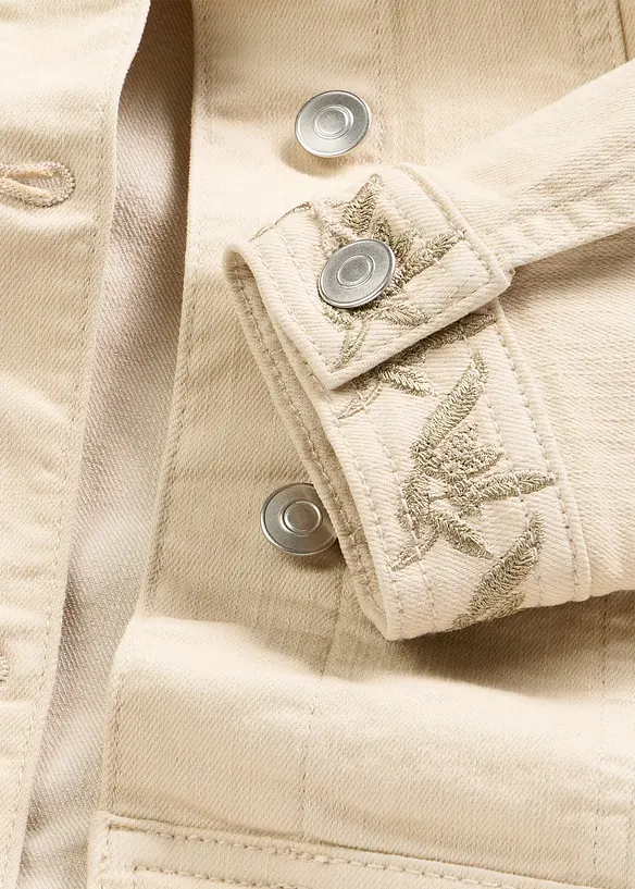 Twilljacka med broderi, bonprix