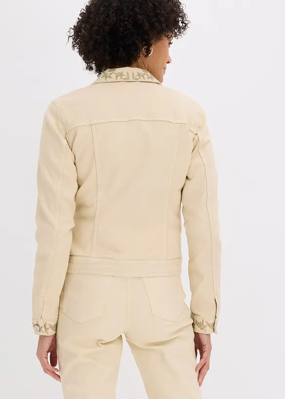 Twilljacka med broderi, bonprix