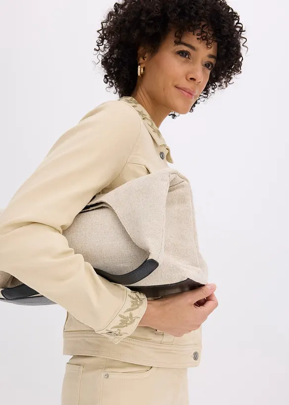 Twilljacka med broderi, bonprix