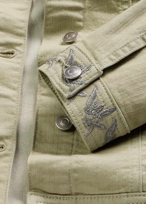 Twilljacka med broderi, bonprix