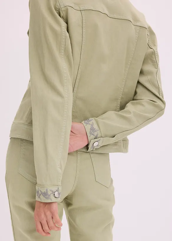 Twilljacka med broderi, bonprix