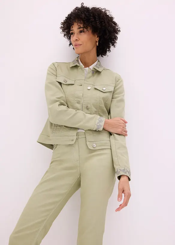 Twilljacka med broderi, bonprix