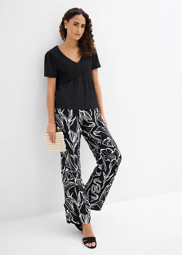 Topp i kr&auml;ppat material med struktur, bonprix