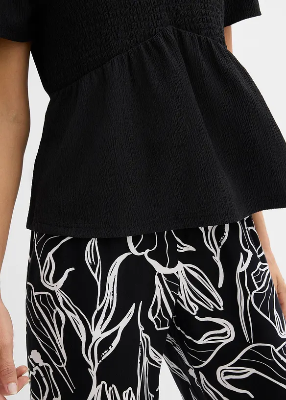 Topp i kr&auml;ppat material med struktur, bonprix