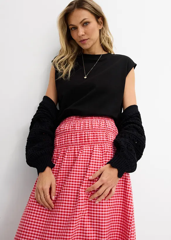 Maxikjol av elastisk bomullsmix, bonprix