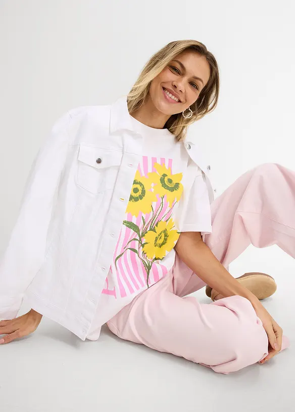 Oversizetopp i ekologisk bomull, bonprix