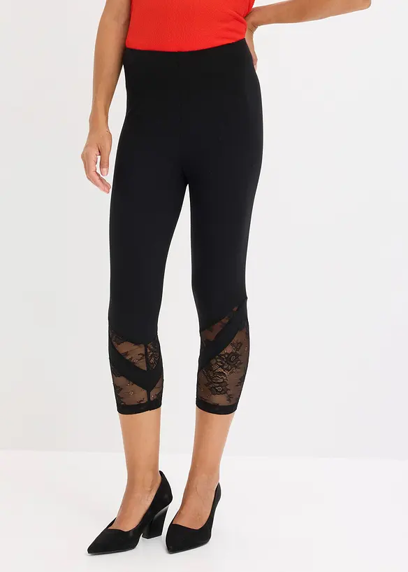 Caprileggings med spets, bonprix