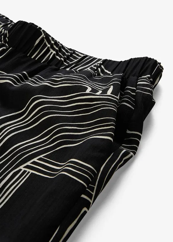 Vid byxa i viskosmix, bonprix