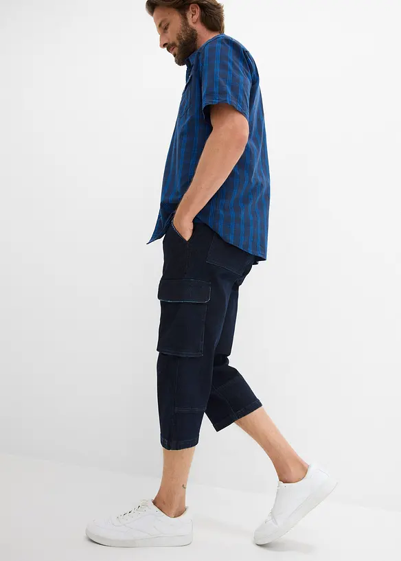 Cargo Stretch 3/4-Jeans med sk&auml;rp, Relaxed Fit, bonprix