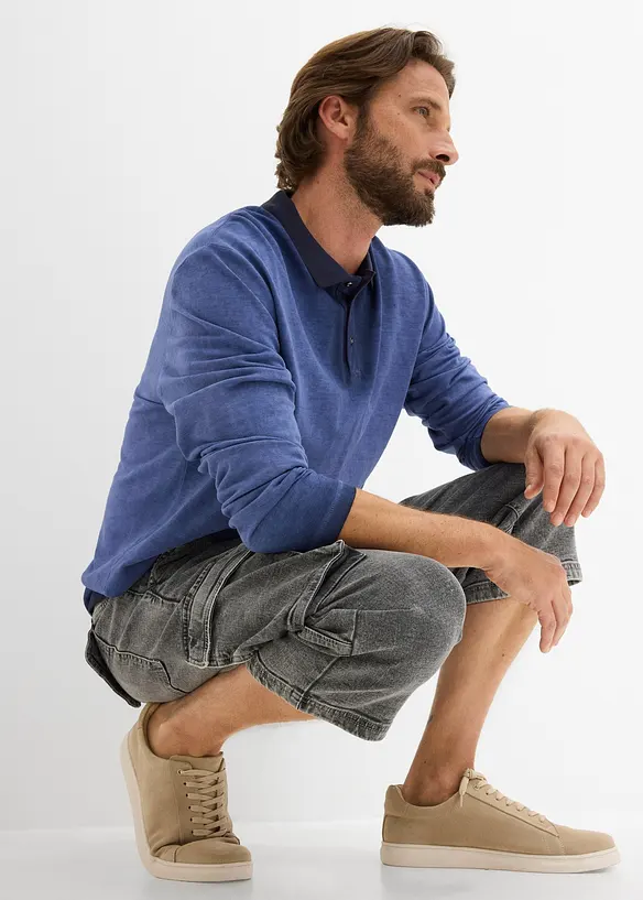 Cargo Stretch 3/4-Jeans med sk&auml;rp, Relaxed Fit, bonprix