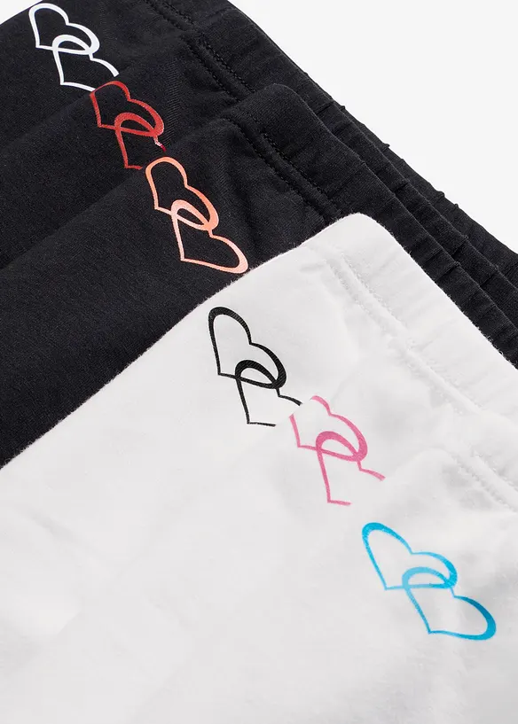 Trosa med mjuk bomull och hj&auml;rtm&ouml;nster (6-pack), bonprix