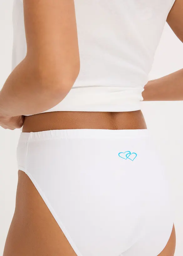 Trosa med mjuk bomull och hj&auml;rtm&ouml;nster (6-pack), bonprix