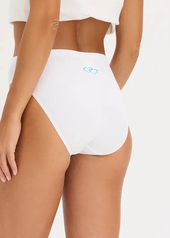 Trosa med mjuk bomull och hj&auml;rtm&ouml;nster (6-pack), bonprix