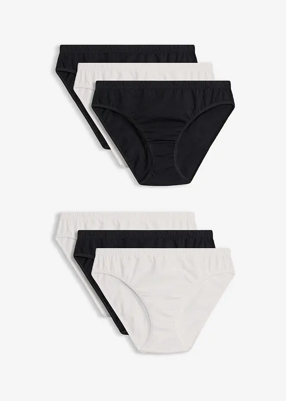 Trosa med mjuk bomull och hj&auml;rtm&ouml;nster (6-pack), bonprix