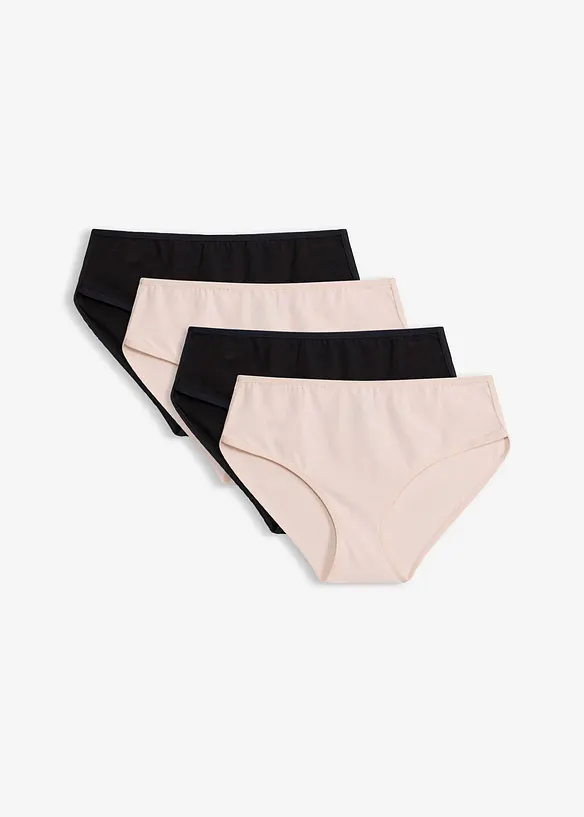 Maxihipstertrosa med mjuk bomull (4-pack), bonprix