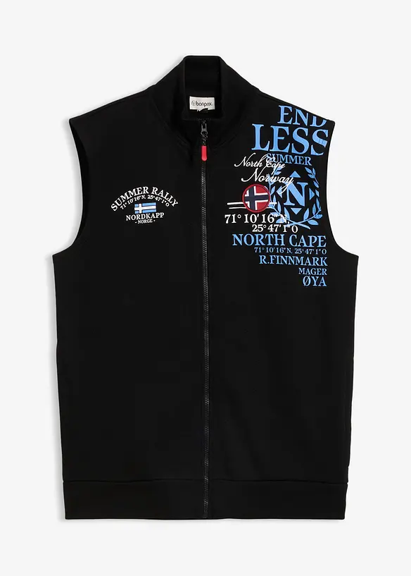 Sweatv&auml;st med st&aring;krage, bonprix