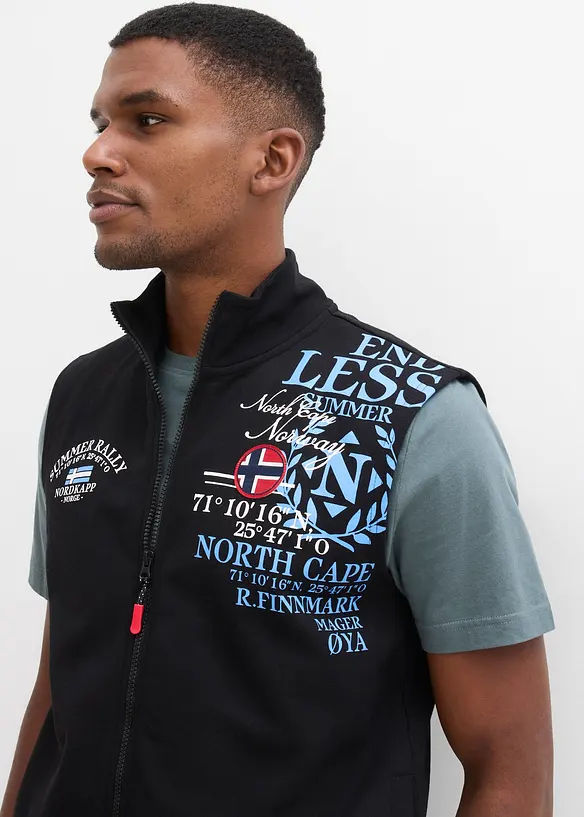 Sweatv&auml;st med st&aring;krage, bonprix