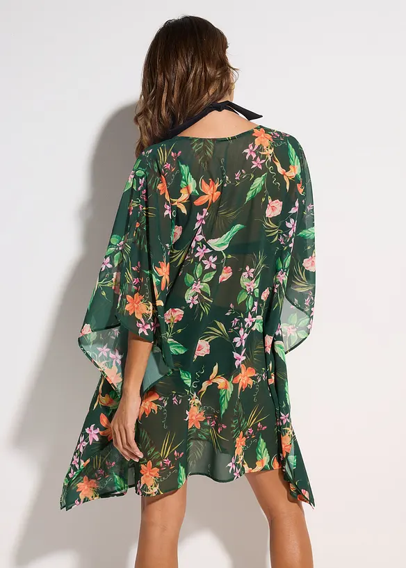 Strandtunika i tunn chiffong, bonprix