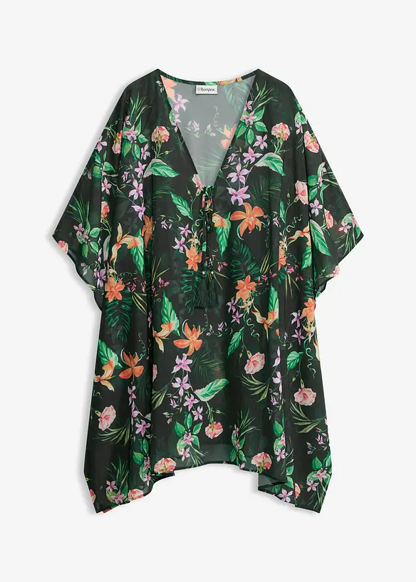Strandtunika i tunn chiffong, bonprix