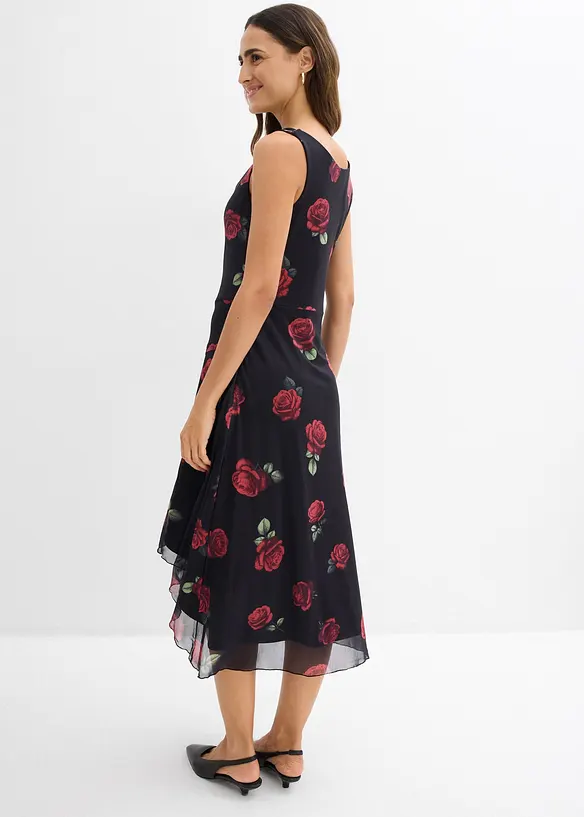 Mellanl&aring;ng kl&auml;nning i mjuk mesh, bonprix