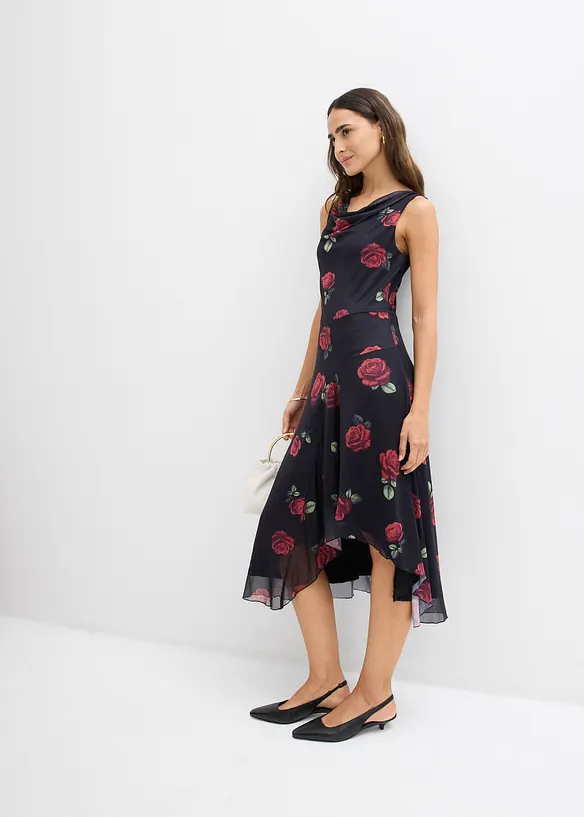 Mellanl&aring;ng kl&auml;nning i mjuk mesh, bonprix