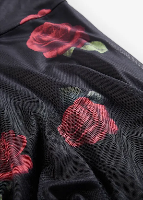 Mellanl&aring;ng kl&auml;nning i mjuk mesh, bonprix