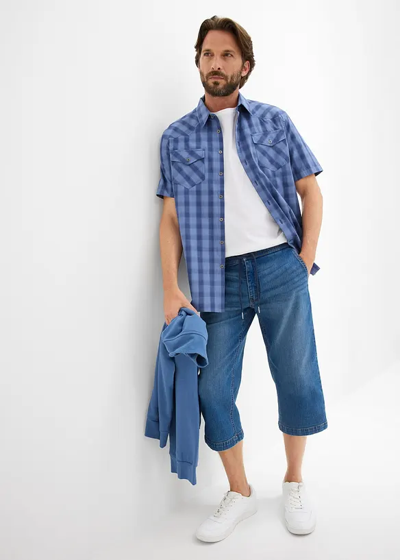 Dra p&aring;-jeans i 3/4-l&auml;ngd, Regular Fit, bonprix