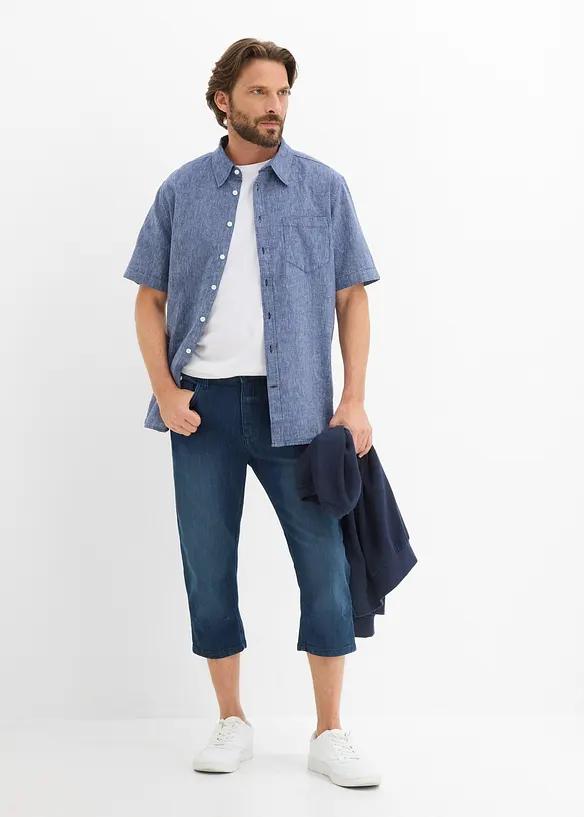 Tunna 3/4-Jeans med res&aring;rmidja, Regular Fit, bonprix