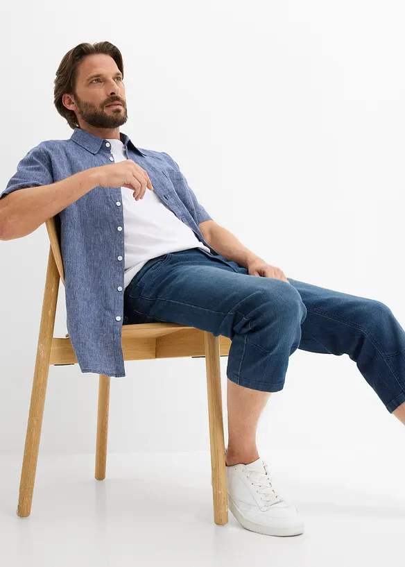 Tunna 3/4-Jeans med res&aring;rmidja, Regular Fit, bonprix