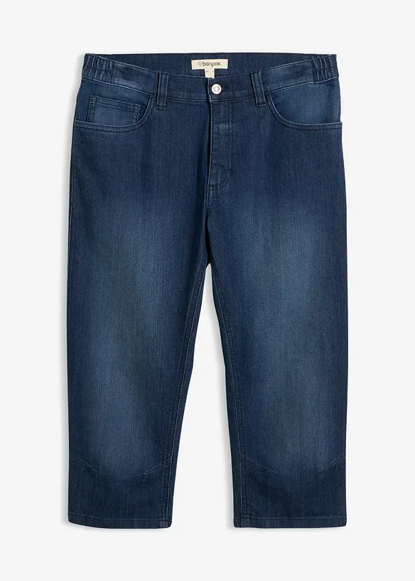 Tunna 3/4-Jeans med res&aring;rmidja, Regular Fit, bonprix