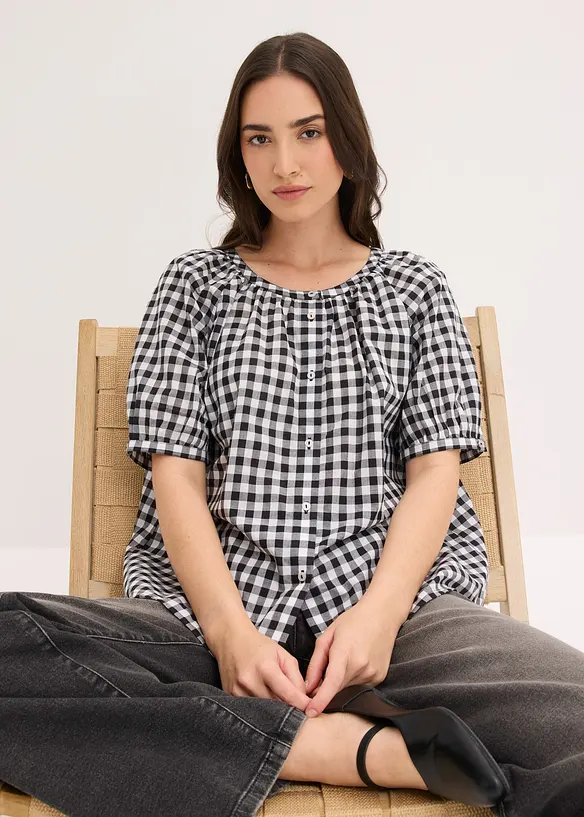 Blus i bomull, bonprix