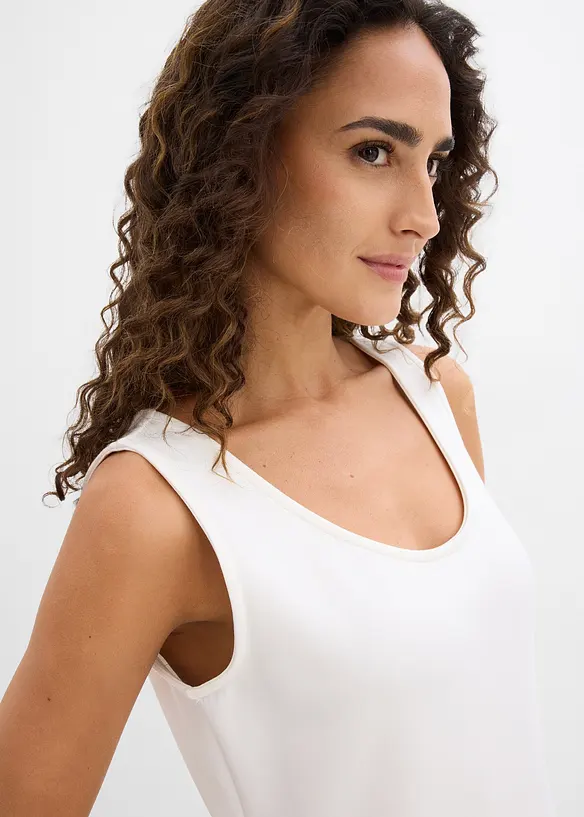 Jerseykl&auml;nning av viskosmix med mjukt fall, bonprix