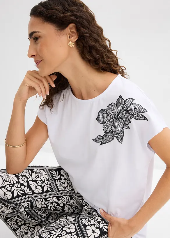 Oversizetopp i bomull, bonprix