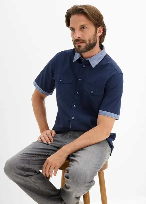 Kort&auml;rmad skjorta, bonprix